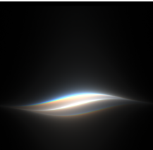 A multicolored wave of light